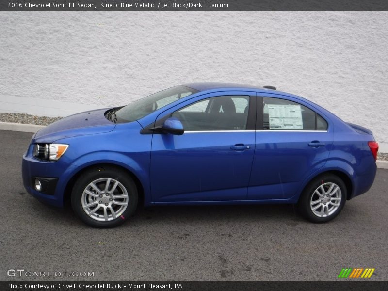 Kinetic Blue Metallic / Jet Black/Dark Titanium 2016 Chevrolet Sonic LT Sedan