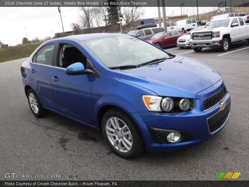 Kinetic Blue Metallic / Jet Black/Dark Titanium 2016 Chevrolet Sonic LT Sedan