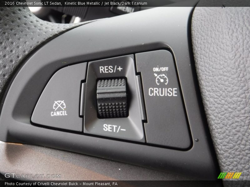 Kinetic Blue Metallic / Jet Black/Dark Titanium 2016 Chevrolet Sonic LT Sedan