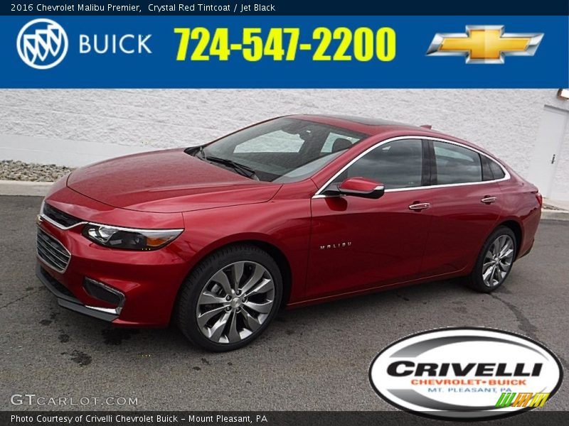 Crystal Red Tintcoat / Jet Black 2016 Chevrolet Malibu Premier