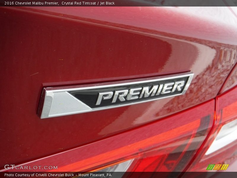 Crystal Red Tintcoat / Jet Black 2016 Chevrolet Malibu Premier