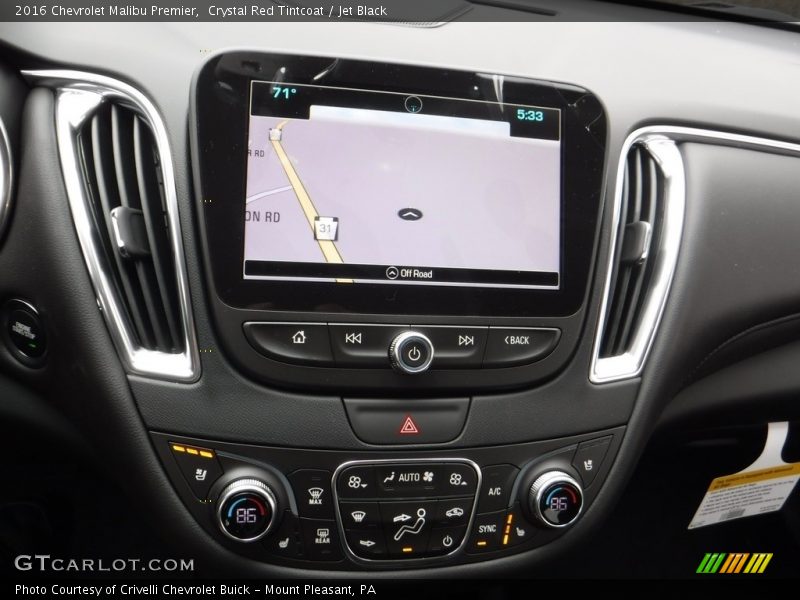 Controls of 2016 Malibu Premier