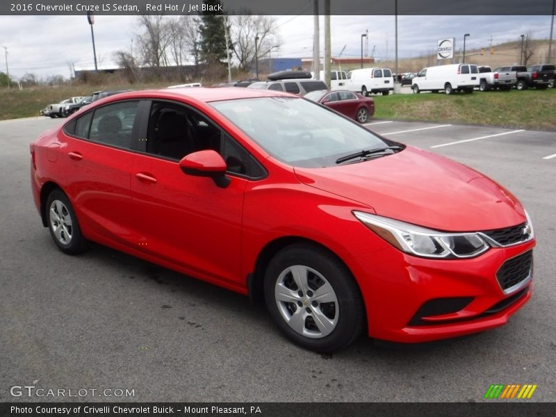Red Hot / Jet Black 2016 Chevrolet Cruze LS Sedan
