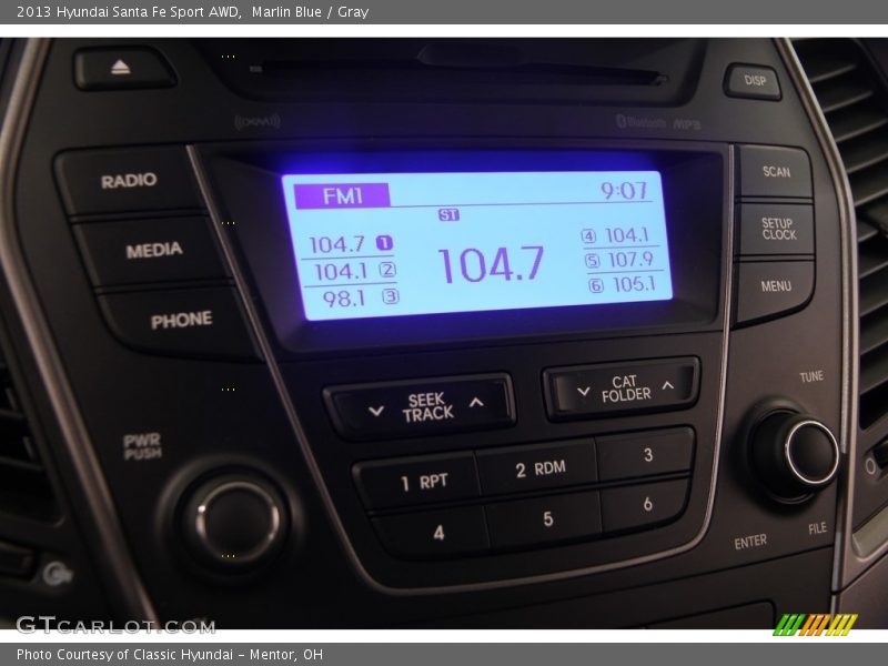 Marlin Blue / Gray 2013 Hyundai Santa Fe Sport AWD