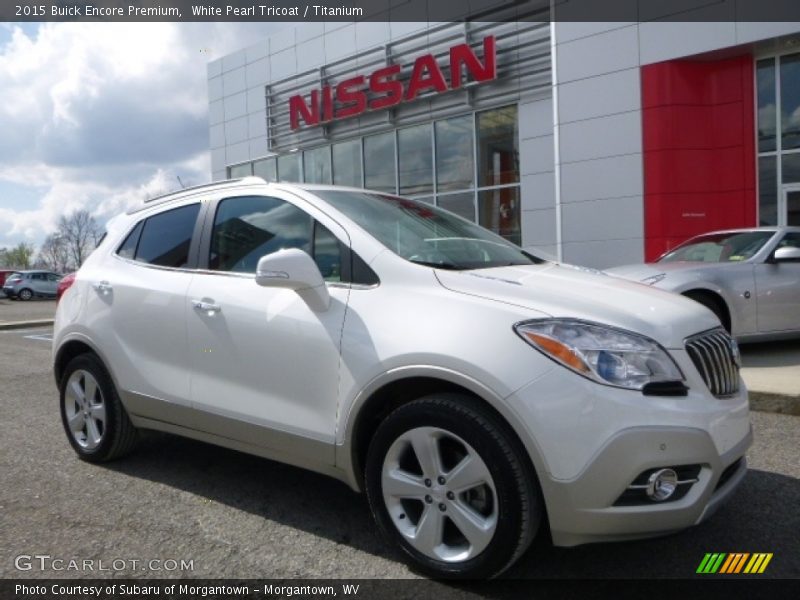 White Pearl Tricoat / Titanium 2015 Buick Encore Premium