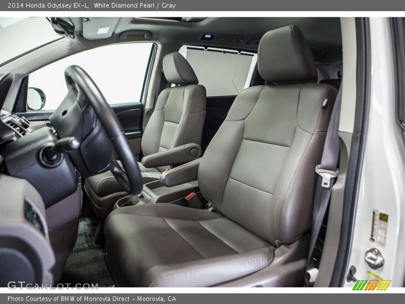 White Diamond Pearl / Gray 2014 Honda Odyssey EX-L