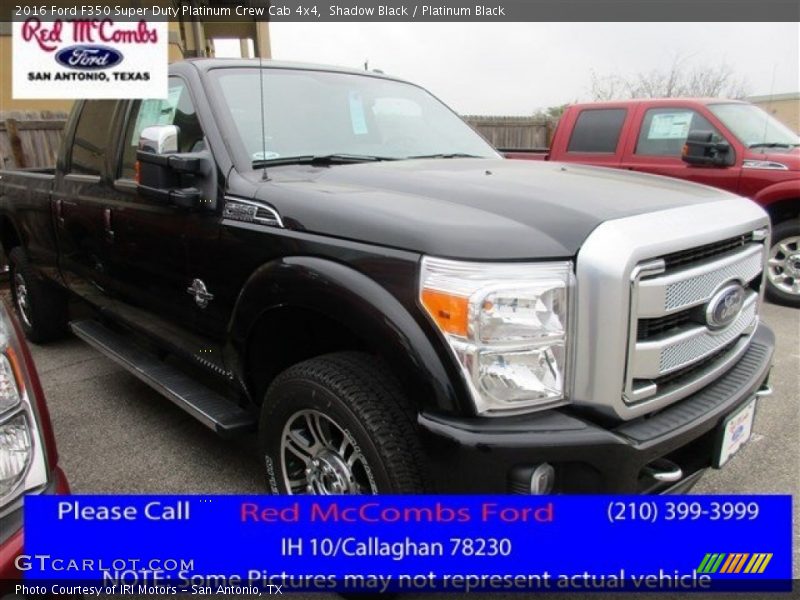 Shadow Black / Platinum Black 2016 Ford F350 Super Duty Platinum Crew Cab 4x4