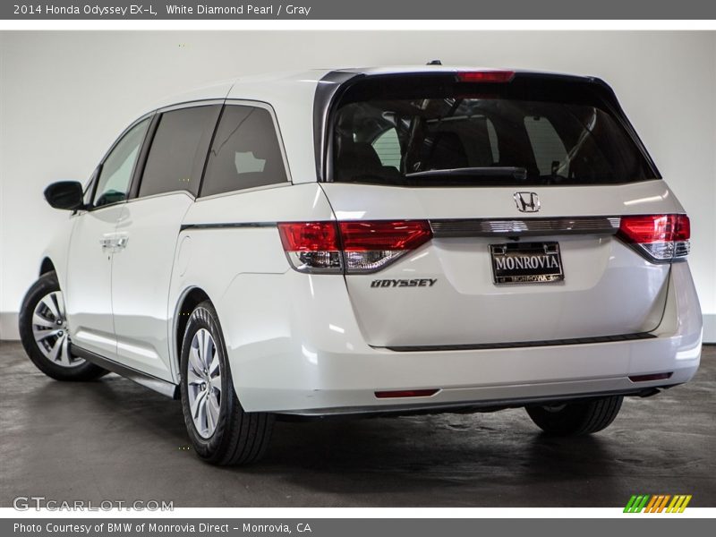 White Diamond Pearl / Gray 2014 Honda Odyssey EX-L