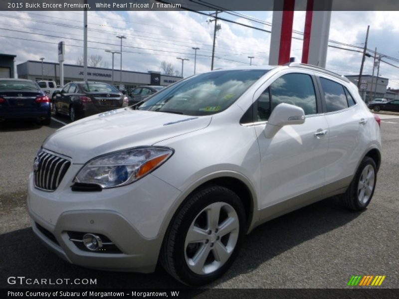 White Pearl Tricoat / Titanium 2015 Buick Encore Premium