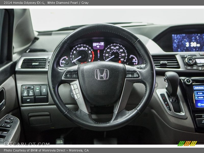 White Diamond Pearl / Gray 2014 Honda Odyssey EX-L