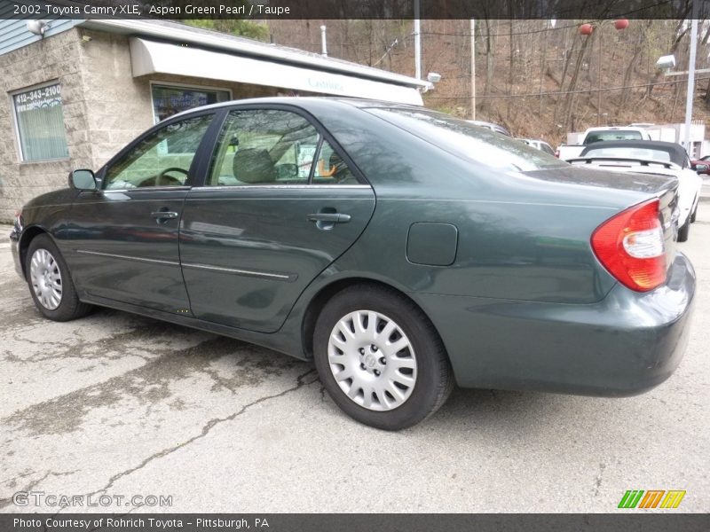 Aspen Green Pearl / Taupe 2002 Toyota Camry XLE