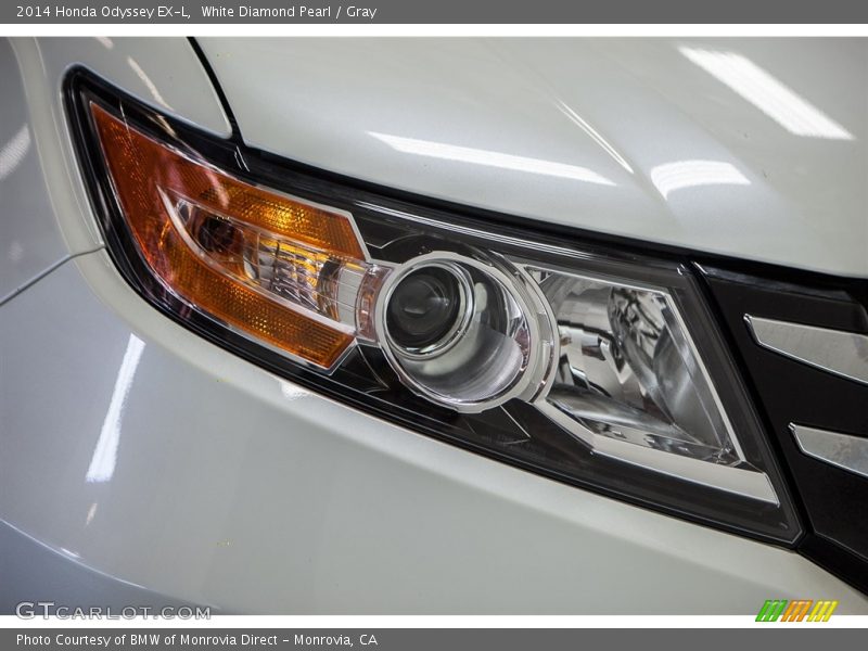 White Diamond Pearl / Gray 2014 Honda Odyssey EX-L