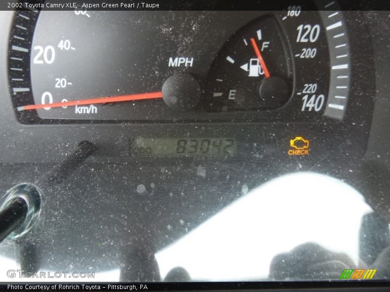 Aspen Green Pearl / Taupe 2002 Toyota Camry XLE