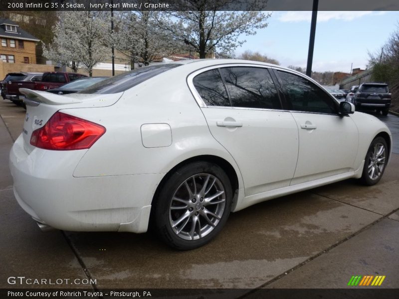 Ivory Pearl White / Graphite 2008 Infiniti G 35 x Sedan