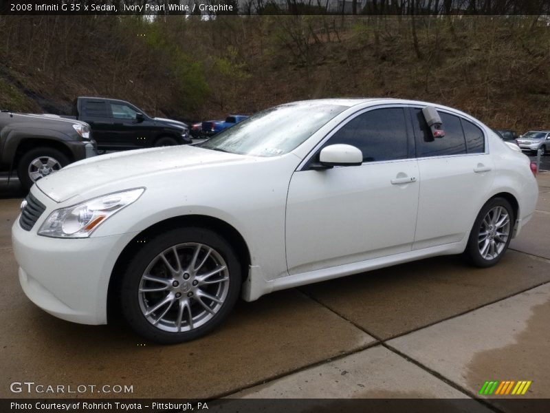 Ivory Pearl White / Graphite 2008 Infiniti G 35 x Sedan
