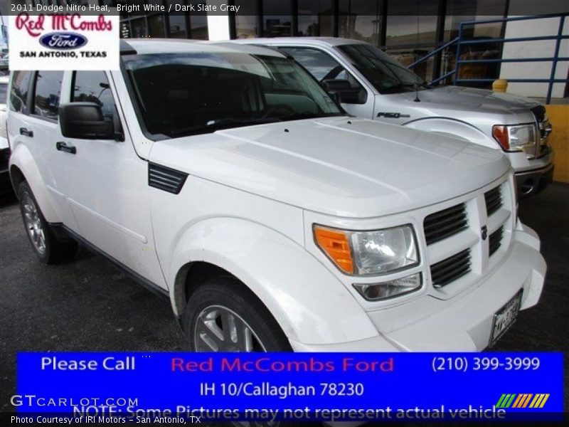 Bright White / Dark Slate Gray 2011 Dodge Nitro Heat