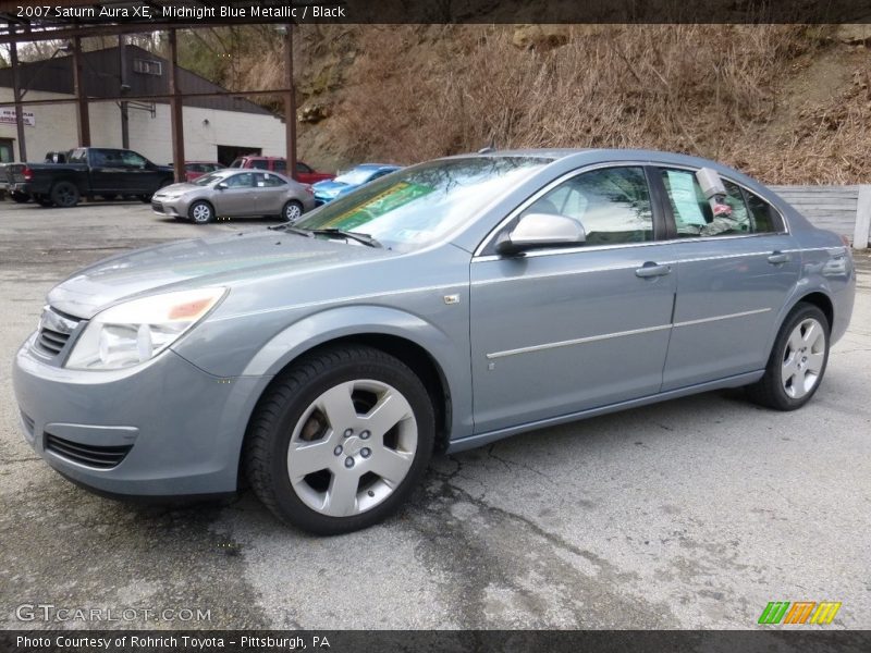 Midnight Blue Metallic / Black 2007 Saturn Aura XE