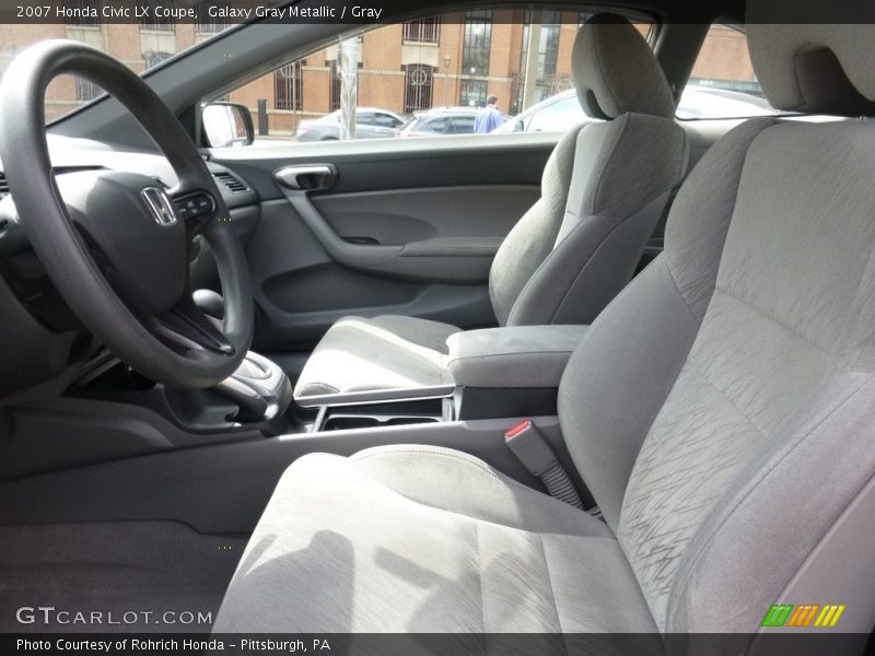 Galaxy Gray Metallic / Gray 2007 Honda Civic LX Coupe