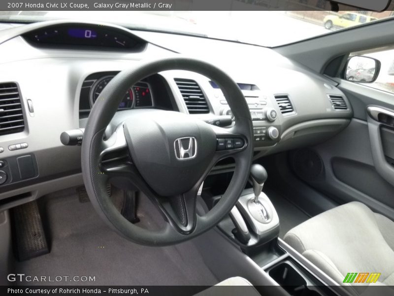Galaxy Gray Metallic / Gray 2007 Honda Civic LX Coupe