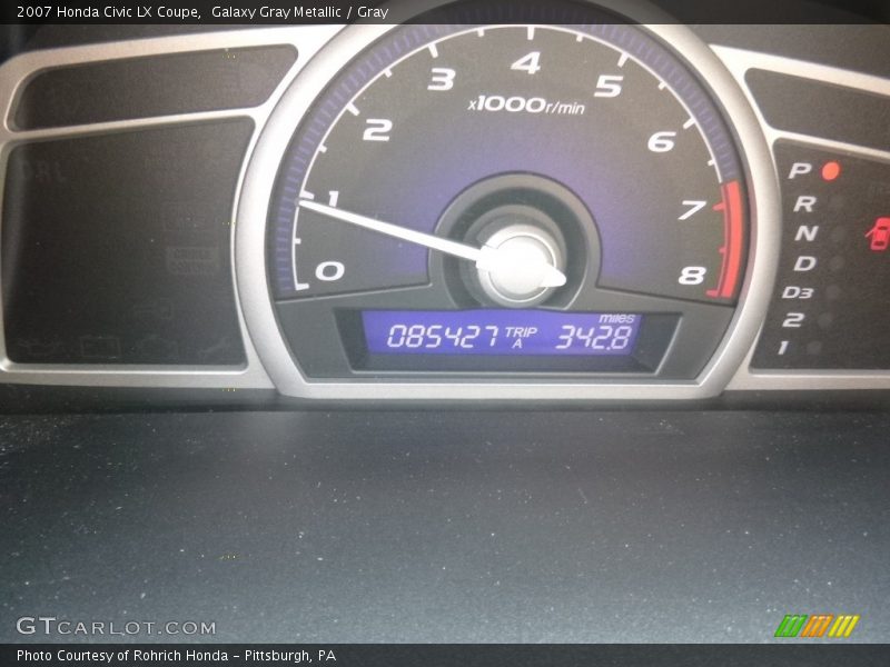 Galaxy Gray Metallic / Gray 2007 Honda Civic LX Coupe
