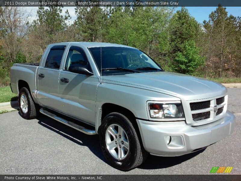 Bright Silver Metallic / Dark Slate Gray/Medium Slate Gray 2011 Dodge Dakota Big Horn Crew Cab