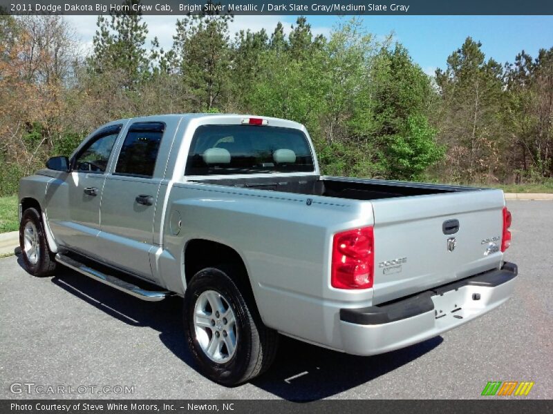 Bright Silver Metallic / Dark Slate Gray/Medium Slate Gray 2011 Dodge Dakota Big Horn Crew Cab