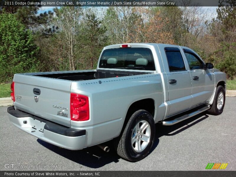 Bright Silver Metallic / Dark Slate Gray/Medium Slate Gray 2011 Dodge Dakota Big Horn Crew Cab