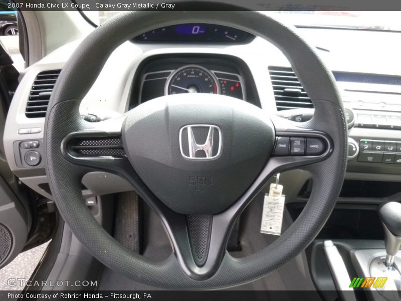 Galaxy Gray Metallic / Gray 2007 Honda Civic LX Coupe
