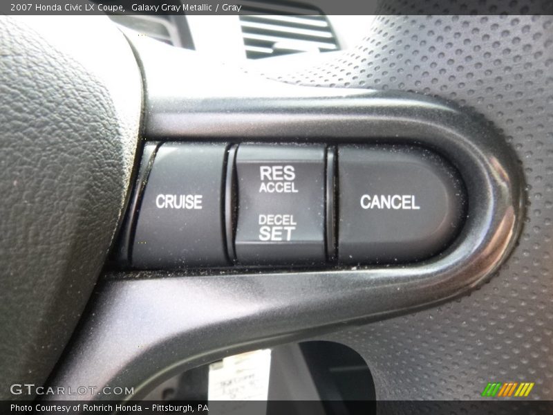 Galaxy Gray Metallic / Gray 2007 Honda Civic LX Coupe