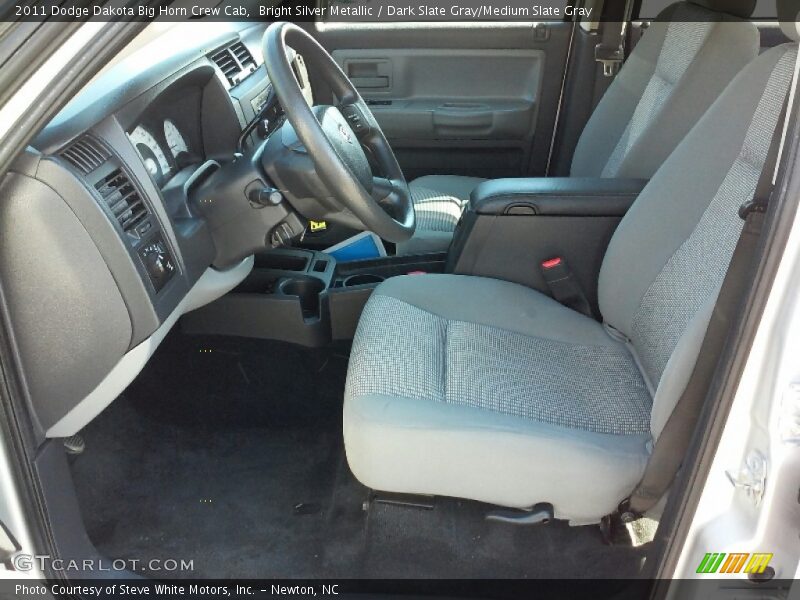 Bright Silver Metallic / Dark Slate Gray/Medium Slate Gray 2011 Dodge Dakota Big Horn Crew Cab