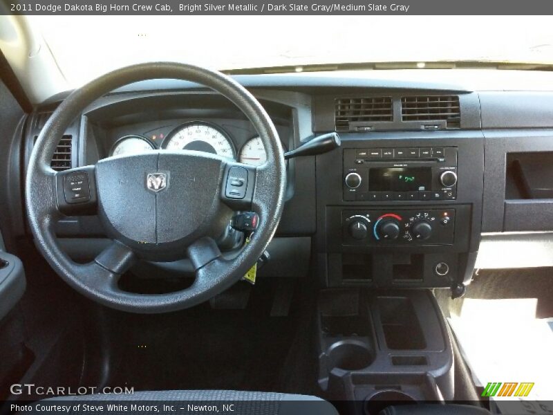 Bright Silver Metallic / Dark Slate Gray/Medium Slate Gray 2011 Dodge Dakota Big Horn Crew Cab