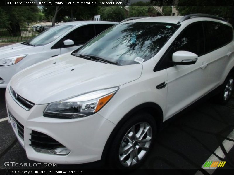 White Platinum Metallic / Charcoal Black 2016 Ford Escape Titanium