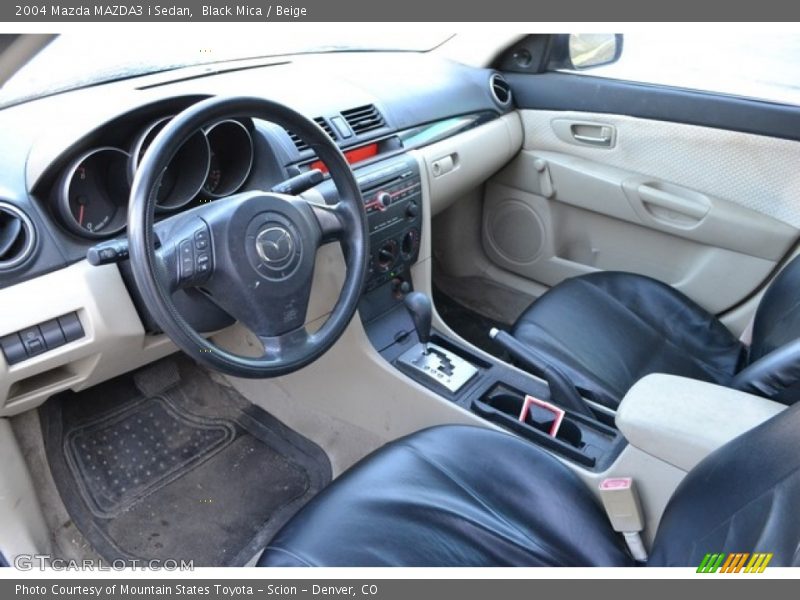Black Mica / Beige 2004 Mazda MAZDA3 i Sedan