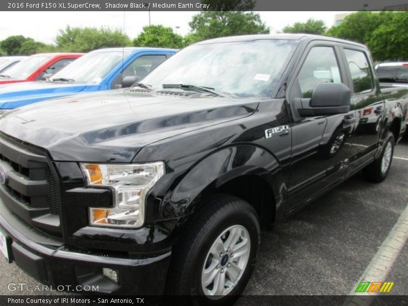 Shadow Black / Medium Earth Gray 2016 Ford F150 XL SuperCrew