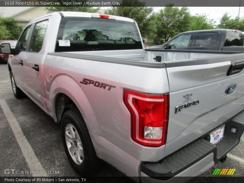Ingot Silver / Medium Earth Gray 2016 Ford F150 XL SuperCrew