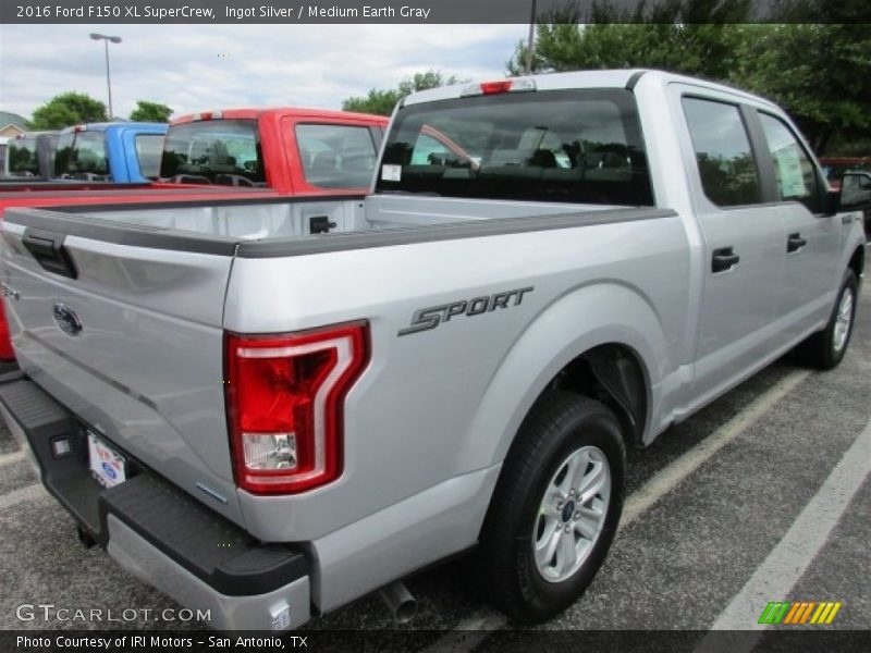 Ingot Silver / Medium Earth Gray 2016 Ford F150 XL SuperCrew