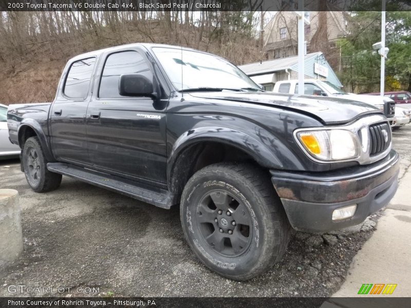 Black Sand Pearl / Charcoal 2003 Toyota Tacoma V6 Double Cab 4x4
