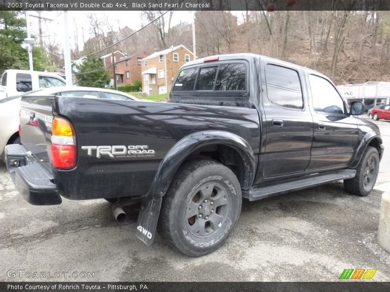 Black Sand Pearl / Charcoal 2003 Toyota Tacoma V6 Double Cab 4x4