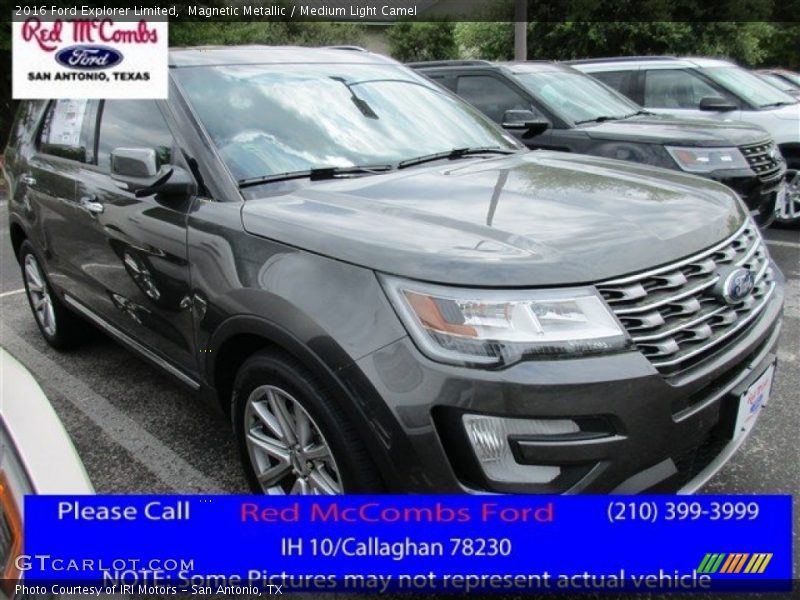 Magnetic Metallic / Medium Light Camel 2016 Ford Explorer Limited