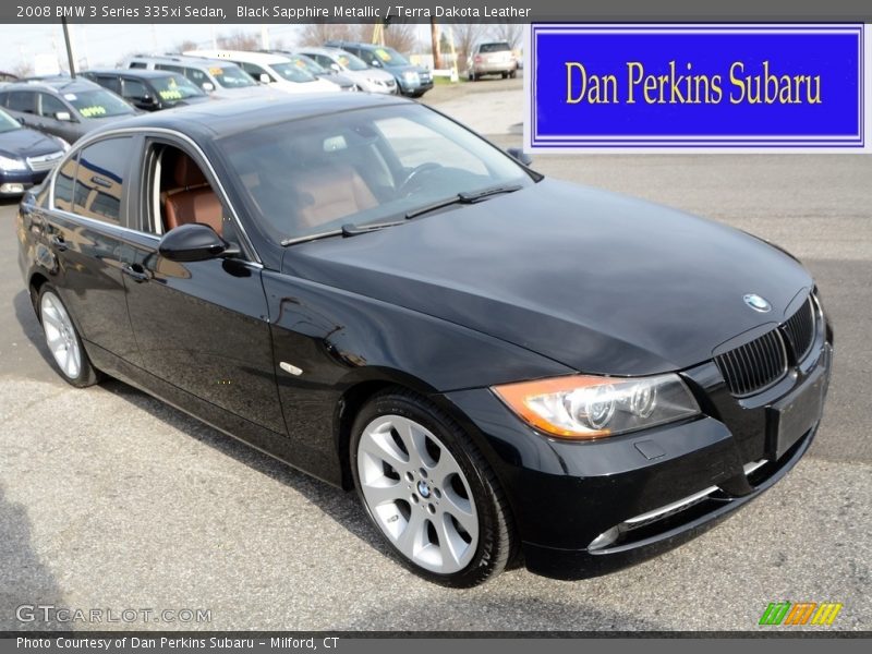 Black Sapphire Metallic / Terra Dakota Leather 2008 BMW 3 Series 335xi Sedan