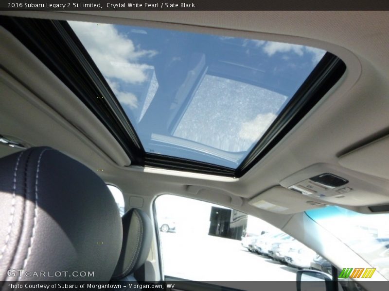 Crystal White Pearl / Slate Black 2016 Subaru Legacy 2.5i Limited