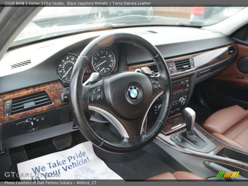 Black Sapphire Metallic / Terra Dakota Leather 2008 BMW 3 Series 335xi Sedan