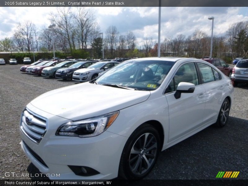 Crystal White Pearl / Slate Black 2016 Subaru Legacy 2.5i Limited