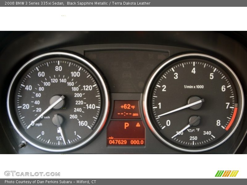 Black Sapphire Metallic / Terra Dakota Leather 2008 BMW 3 Series 335xi Sedan