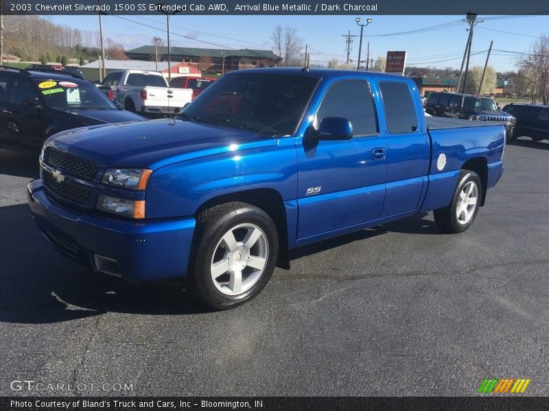Arrival Blue Metallic / Dark Charcoal 2003 Chevrolet Silverado 1500 SS Extended Cab AWD