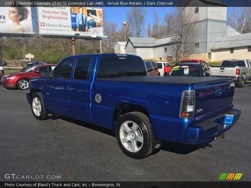 Arrival Blue Metallic / Dark Charcoal 2003 Chevrolet Silverado 1500 SS Extended Cab AWD
