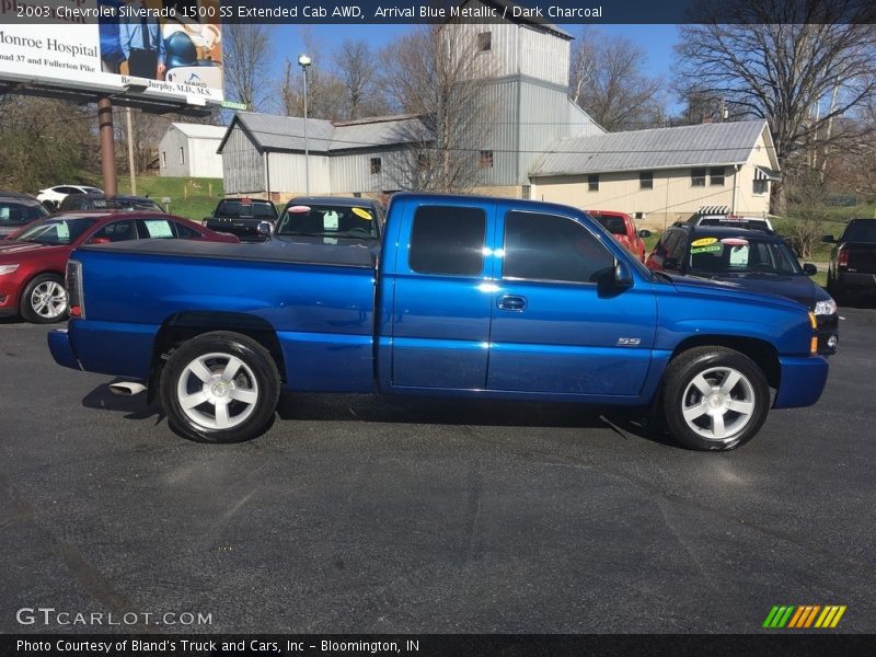 Arrival Blue Metallic / Dark Charcoal 2003 Chevrolet Silverado 1500 SS Extended Cab AWD