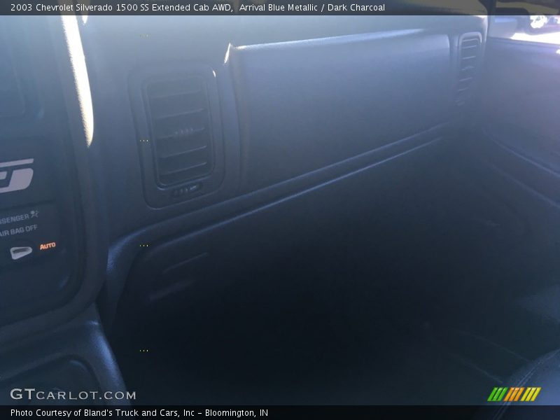 Arrival Blue Metallic / Dark Charcoal 2003 Chevrolet Silverado 1500 SS Extended Cab AWD