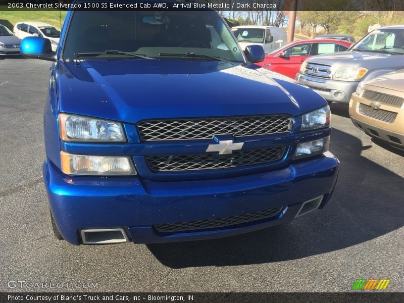 Arrival Blue Metallic / Dark Charcoal 2003 Chevrolet Silverado 1500 SS Extended Cab AWD