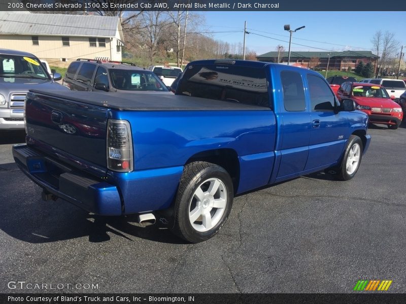 Arrival Blue Metallic / Dark Charcoal 2003 Chevrolet Silverado 1500 SS Extended Cab AWD